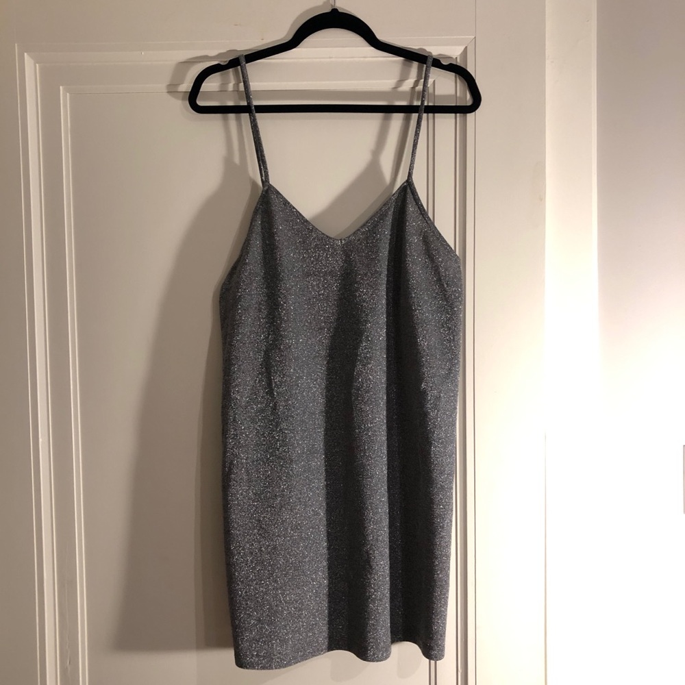 Zara Metallic Strappy Mini Dress, Size M/L
